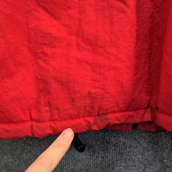 Marlboro Country Store Men's Down Hooded Puffer Jacket Red Medium Vintage - Picture 12 of 16